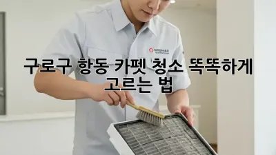 구로구 항동 카펫 청소🧹 똑똑하게 고르는 법!