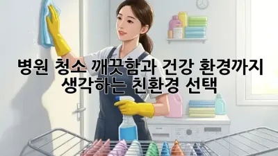병원 청소: 깨끗함과 건강, 환경까지 생각하는 친환경 선택